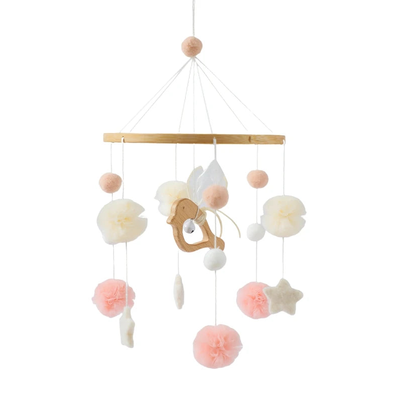 Baby Wooden Bed Bell Bracket - Soothing Mobile Toy