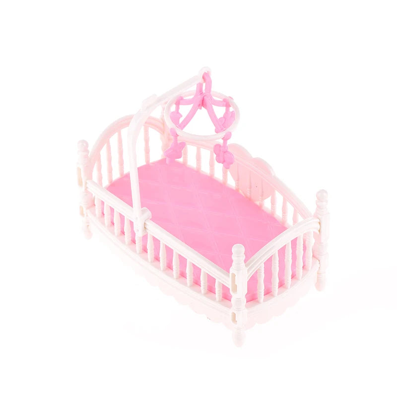 Dollhouse Miniature Baby Room Bassinet Bed