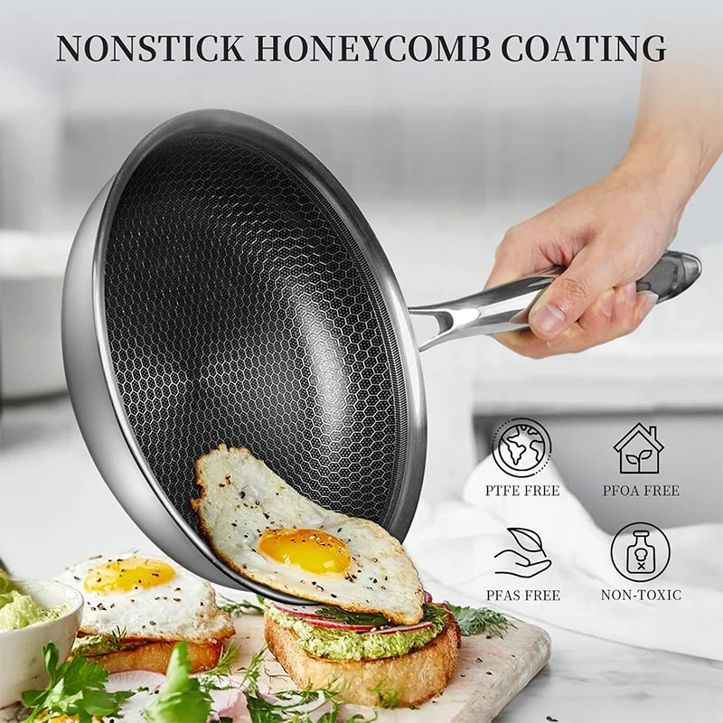 Nonstick Frying Pan Stainless Steel