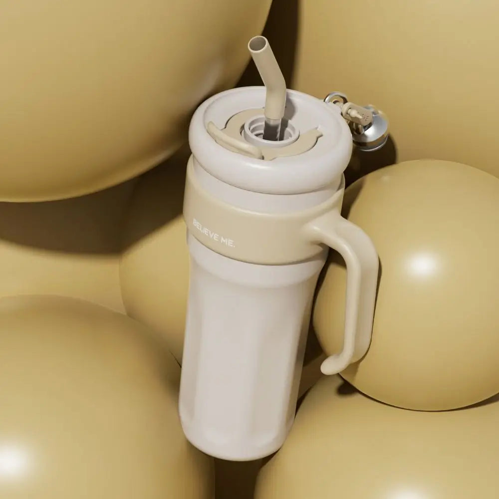 With Straw Insulated Water Bottle