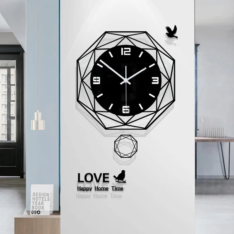 Polygonal Swinging Wall Clock