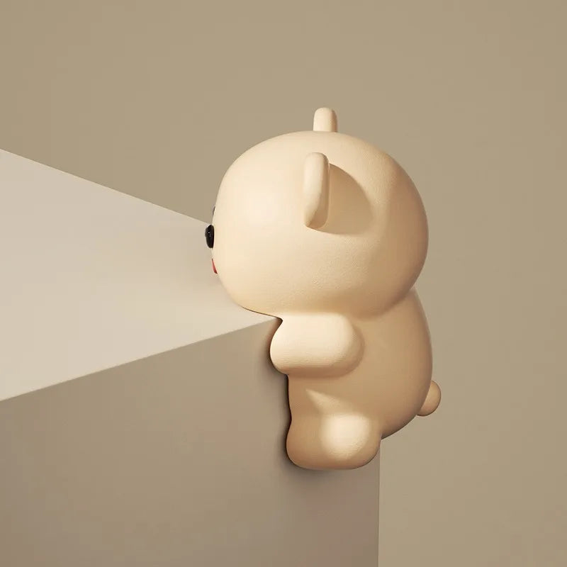 Beige cartoon-like figurine on a beige background