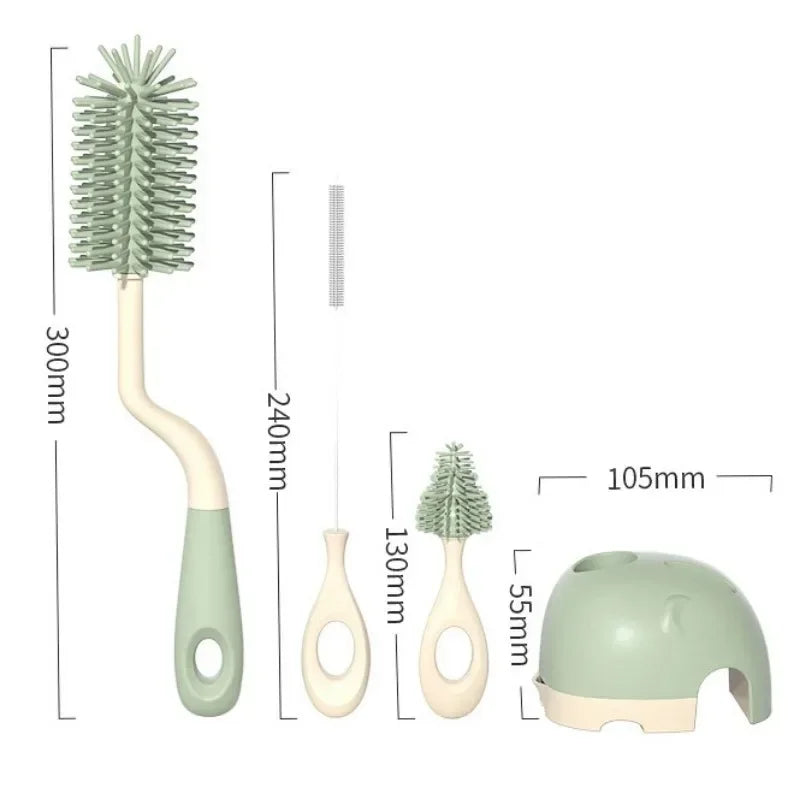 Baby Silicone Bottle Brush Set