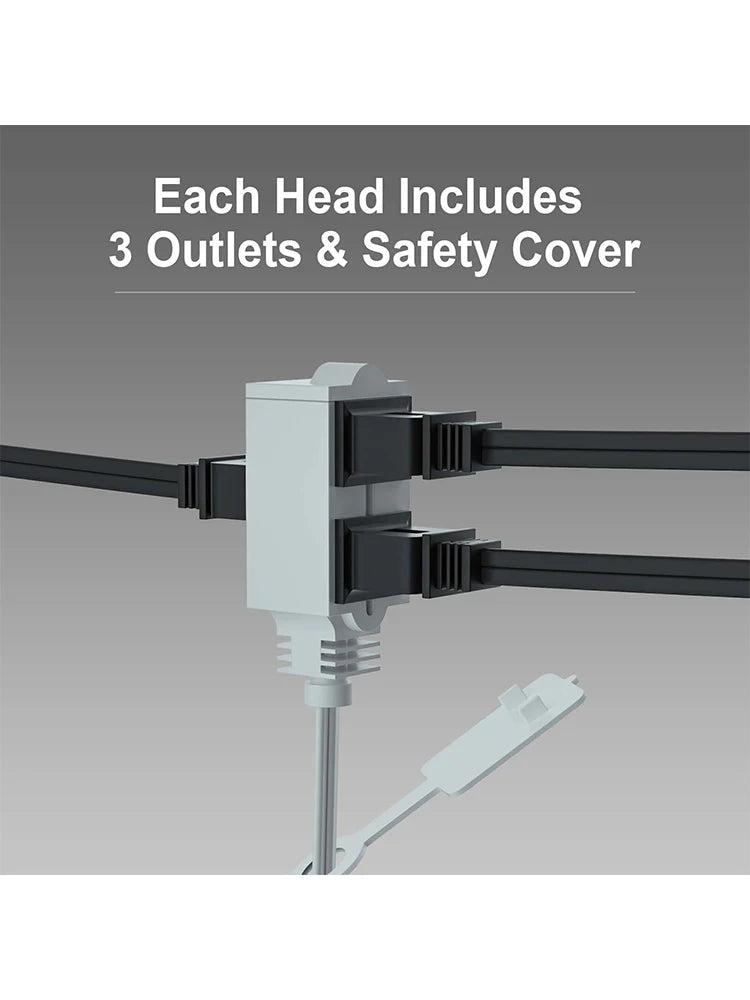 US Twin Extension Cord Power Strip