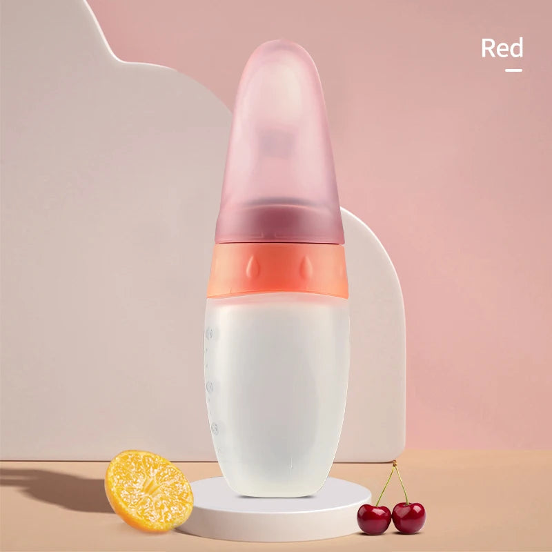 Soft silicone baby feeding spoon with food dispenser – Winnebaby