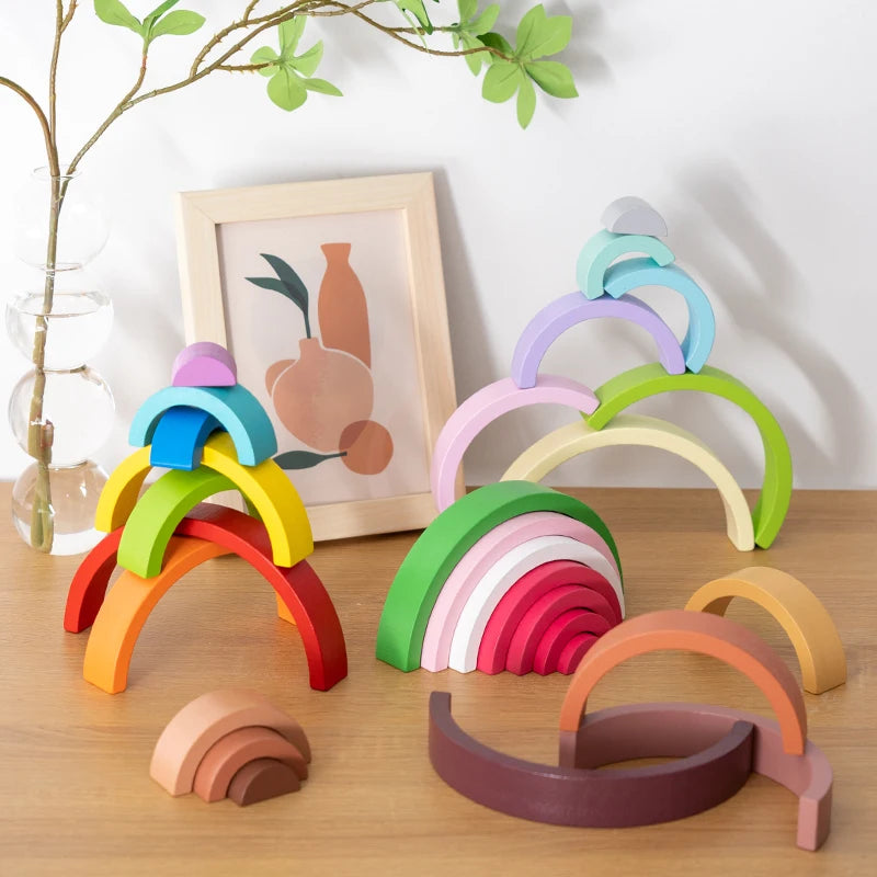 Wooden Rainbow Educational Montessori Toy