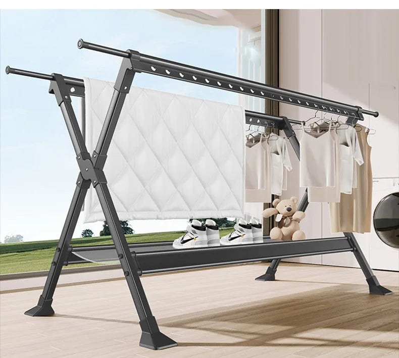 Floor-to-ceiling drying rack