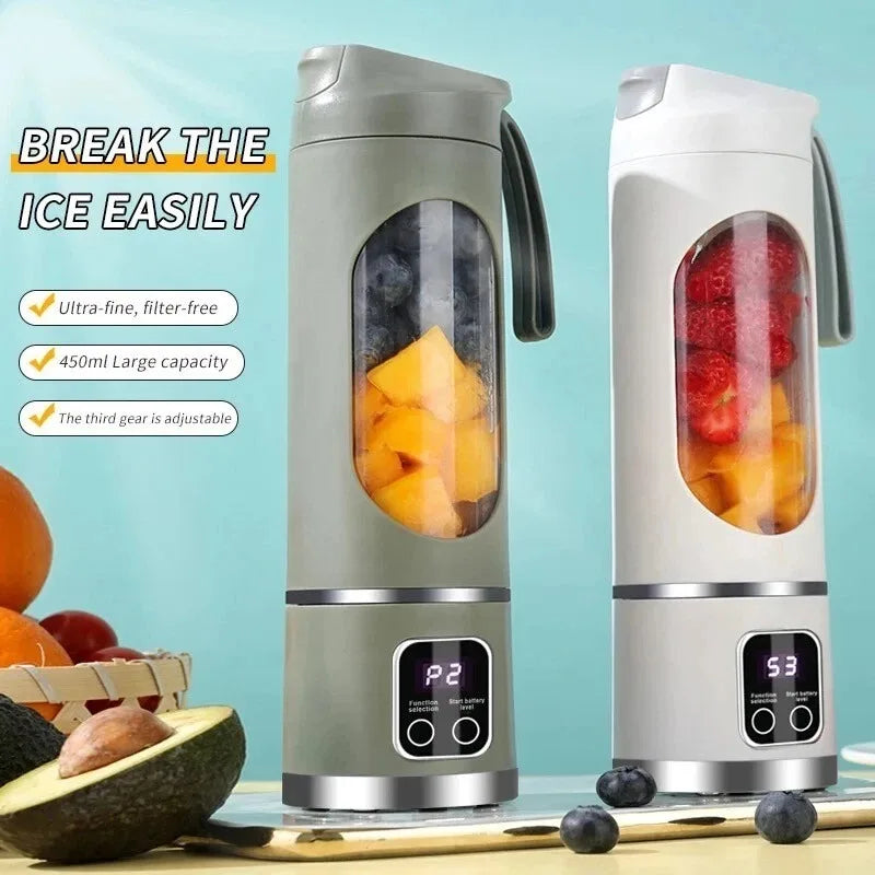 450ml Portable Blender with 12 Blades & Dual Motor