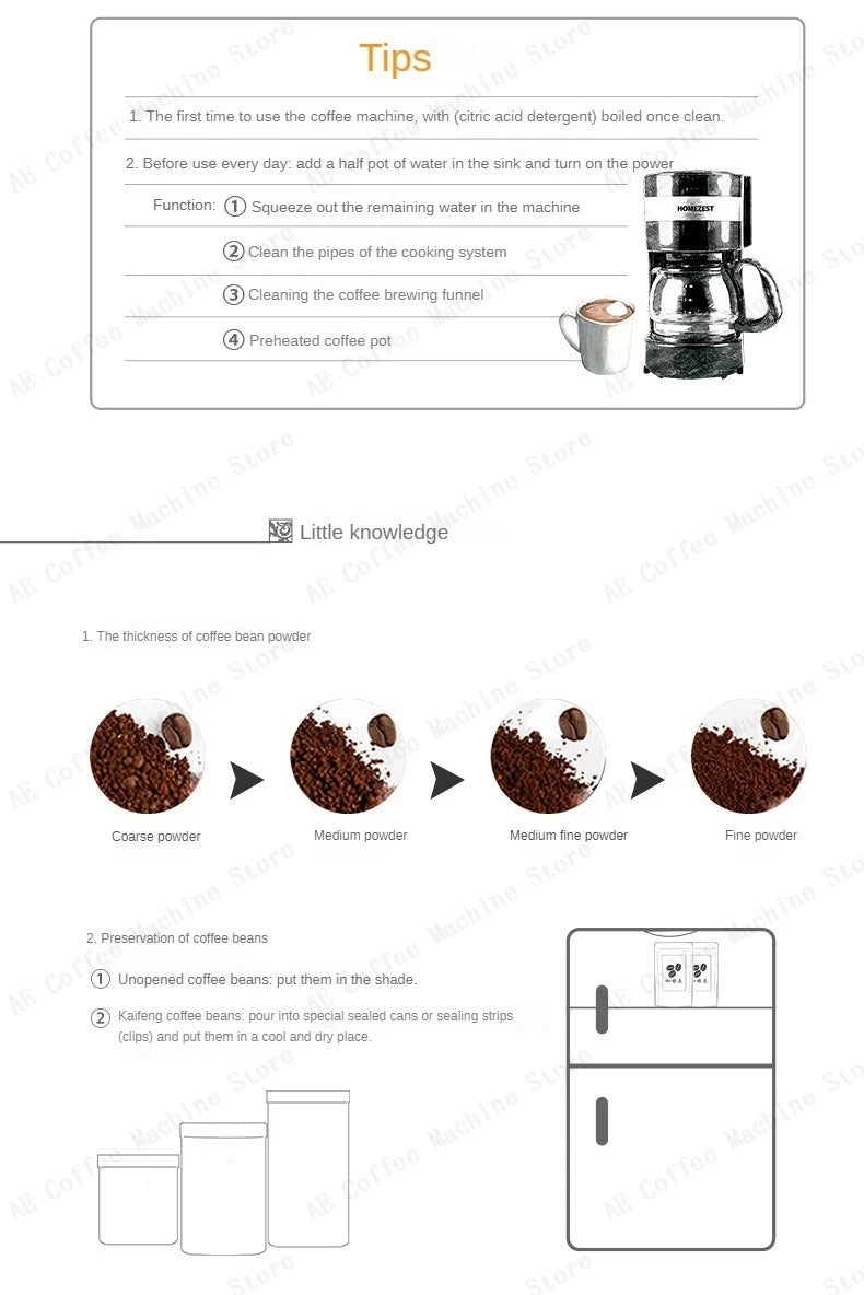 Household Small American Drip Coffee Maker