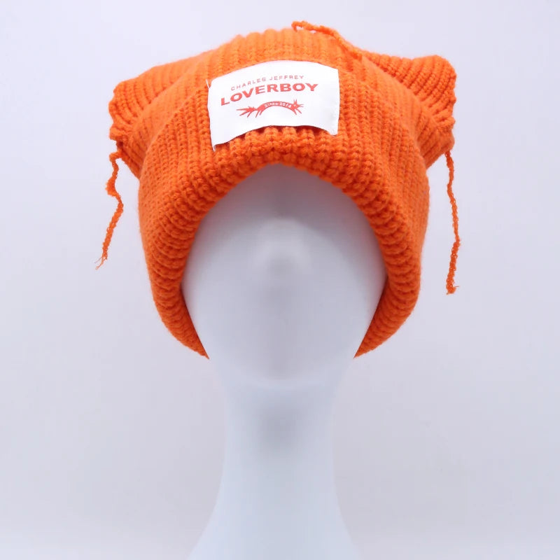 Long fox Ears Knitted Hat
