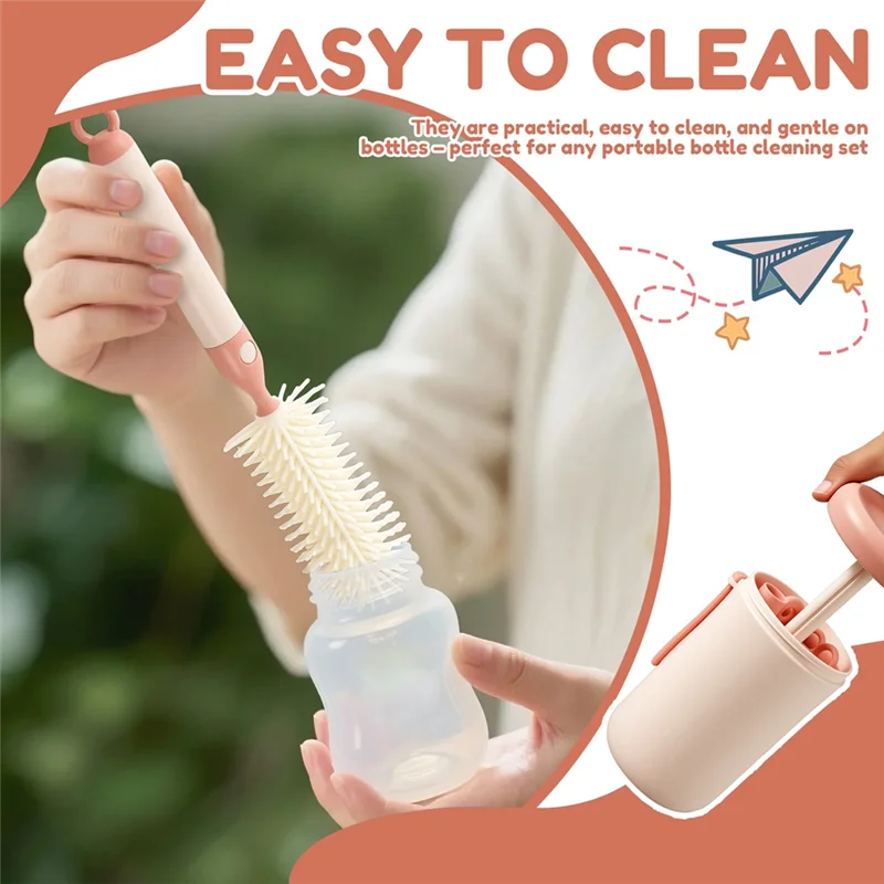 Travel Baby Bottle Cleaner Brush Set