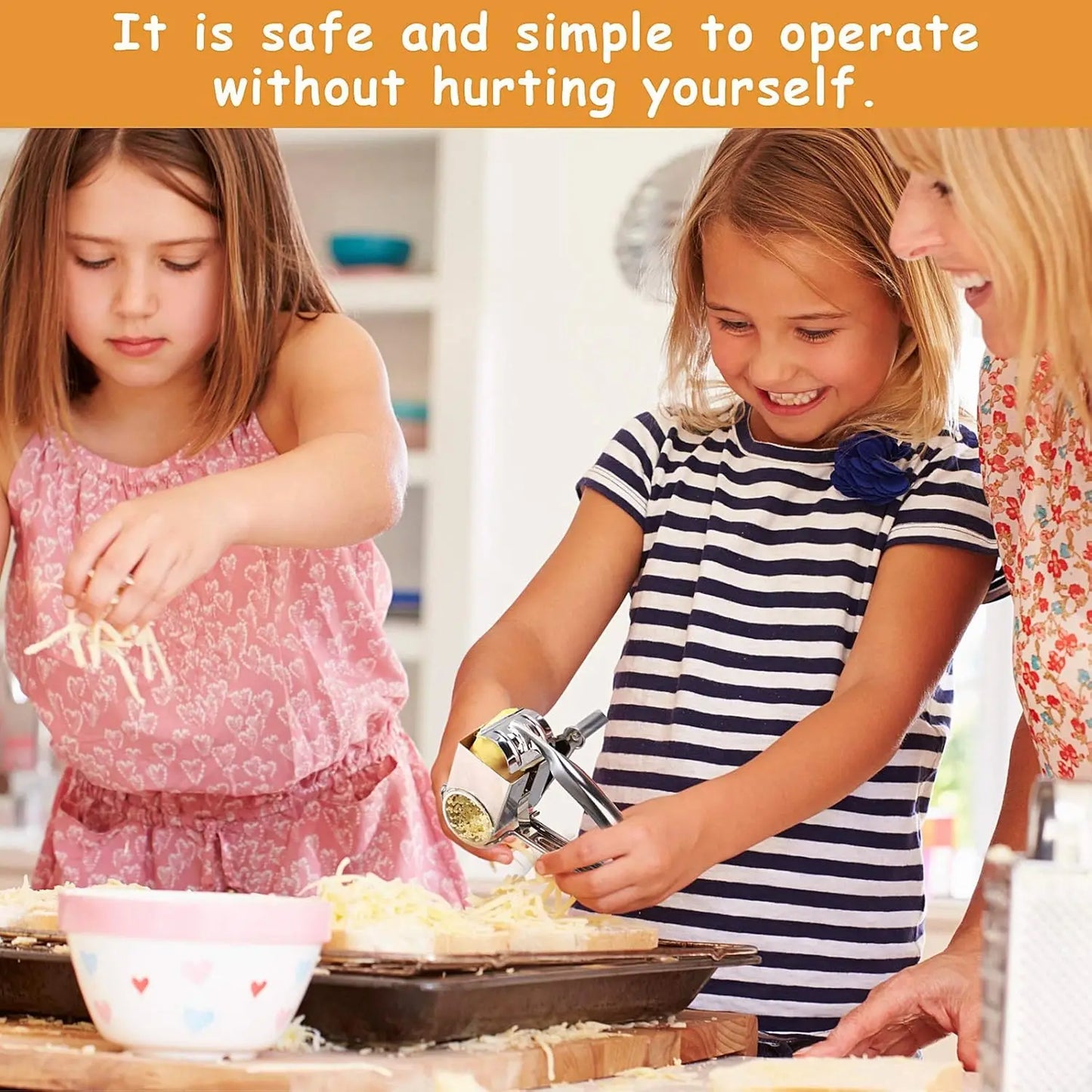 Rotary Cheese Grater Stainless Steel Handheld