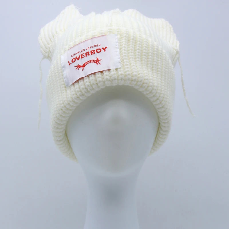 Long fox Ears Knitted Hat