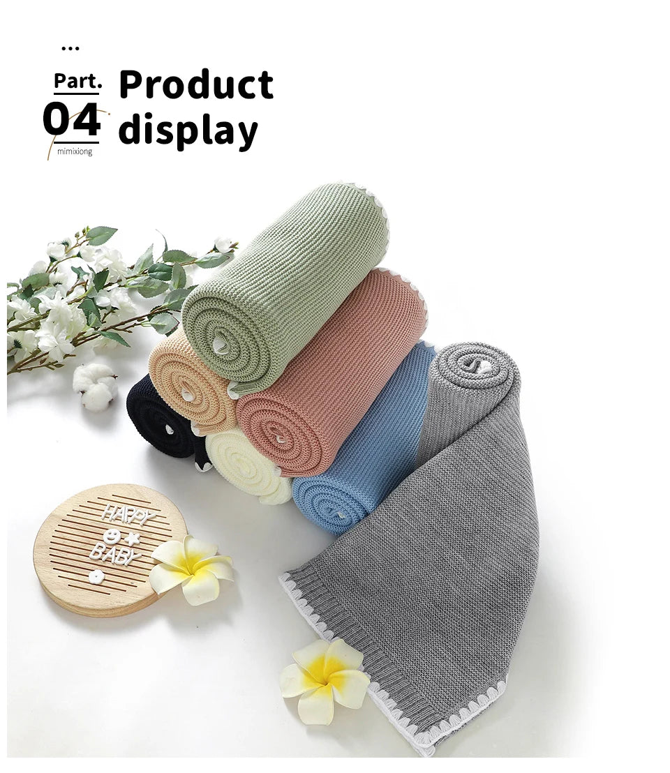 Solid Baby Receiving Blankets for Girl & Boy
