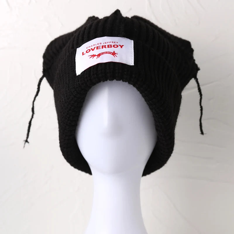 Long fox Ears Knitted Hat