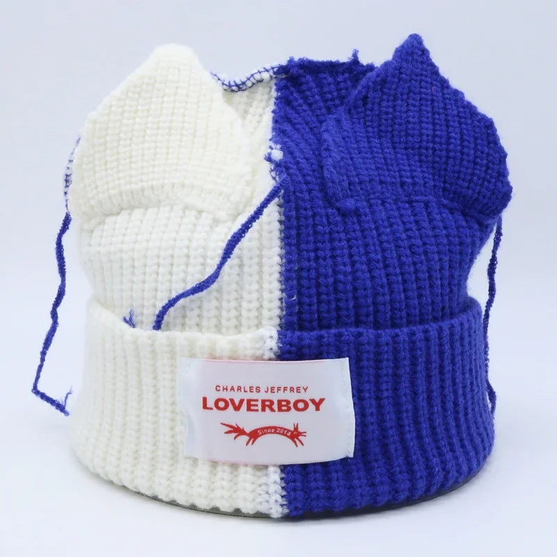 Long fox Ears Knitted Hat
