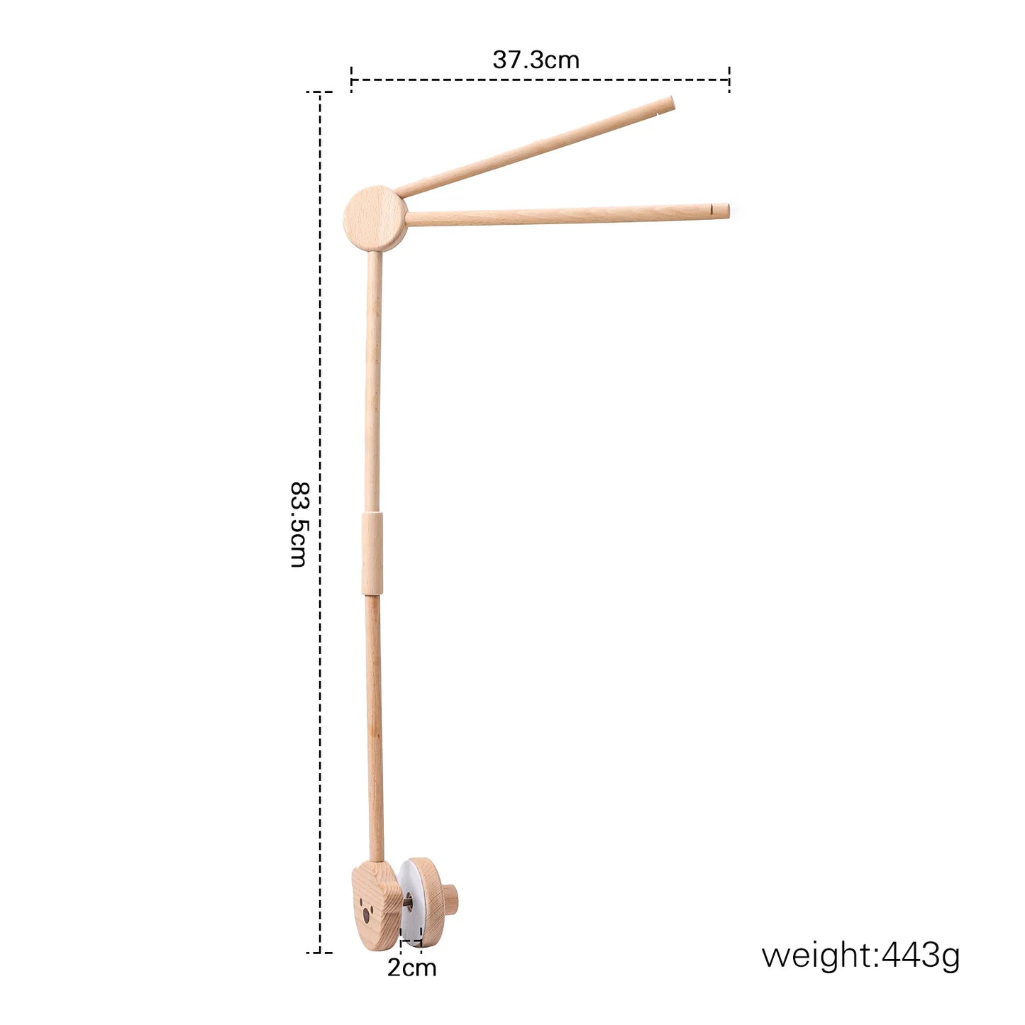 Baby Wooden Bed Bell Bracket - Soothing Mobile Toy