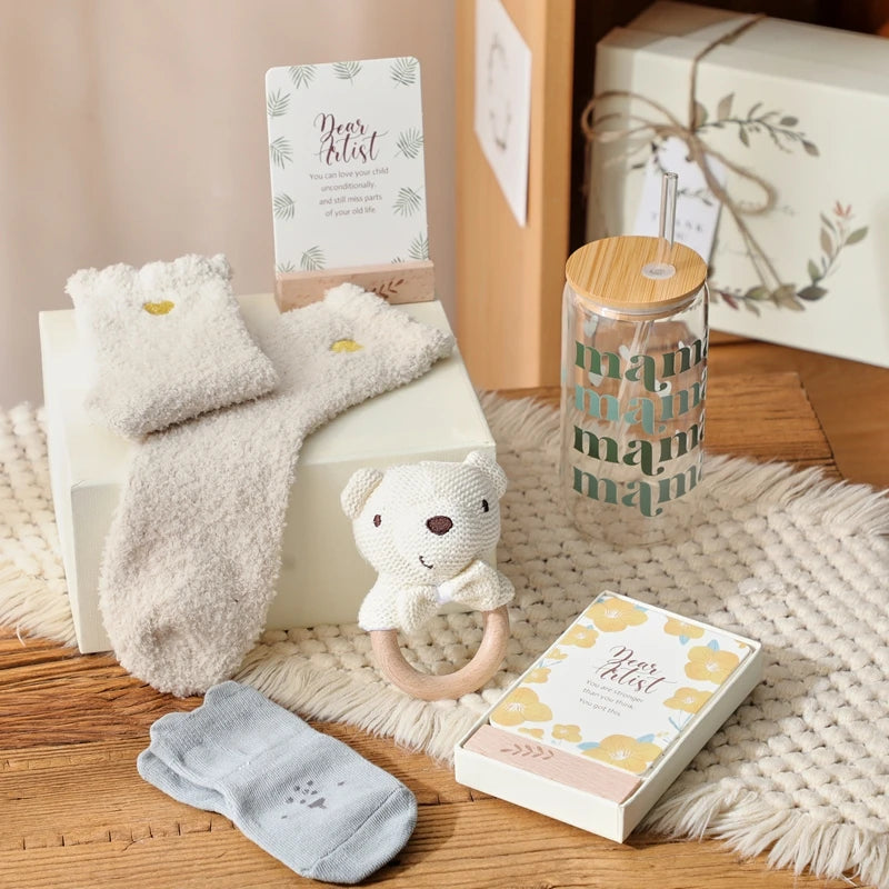 Baby Bathing Set Gift Box Wooden