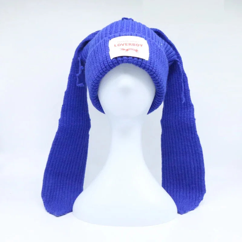 Long fox Ears Knitted Hat