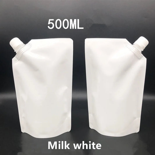 Milky White Standing Up Liquid Packing Bag