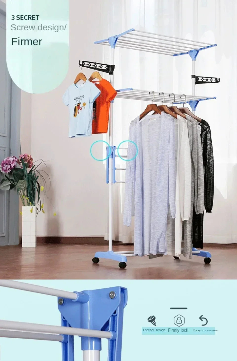 Folding Drying Clothes Rack