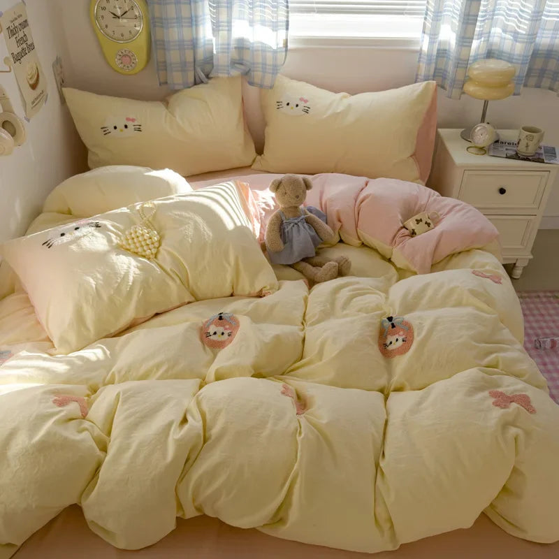 2025 new student cartoon washed cotton towel