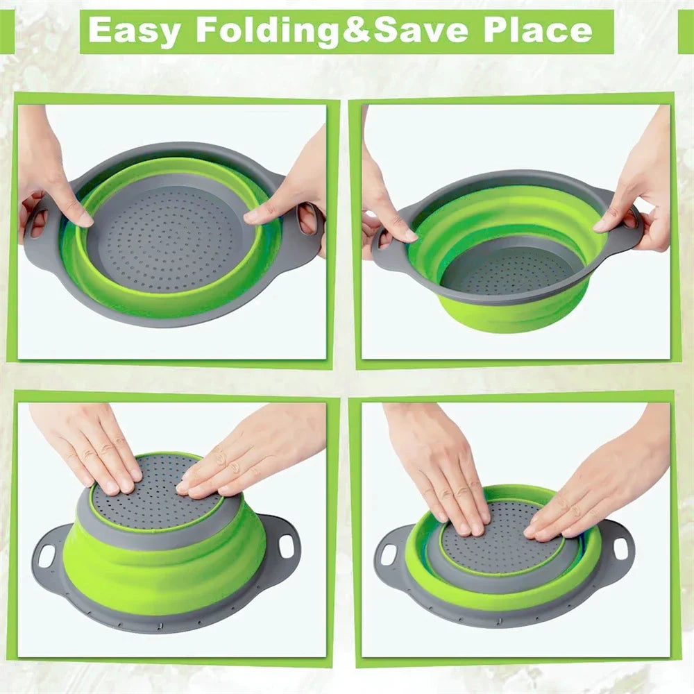 Round Collapsible Colander Silicone