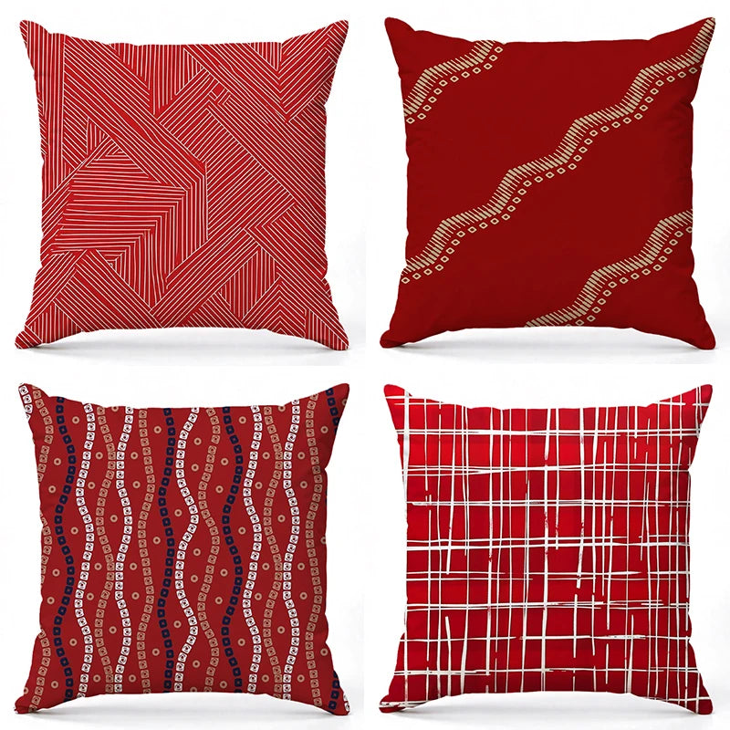 Red Outdoor Throw Pillows for Patio Decor