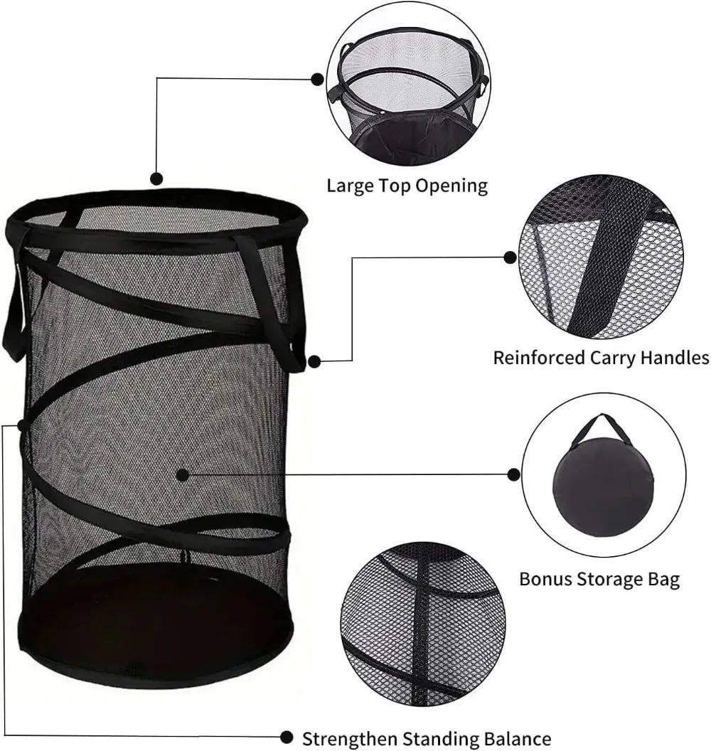 Folding Dirty Laundry Sorting Basket