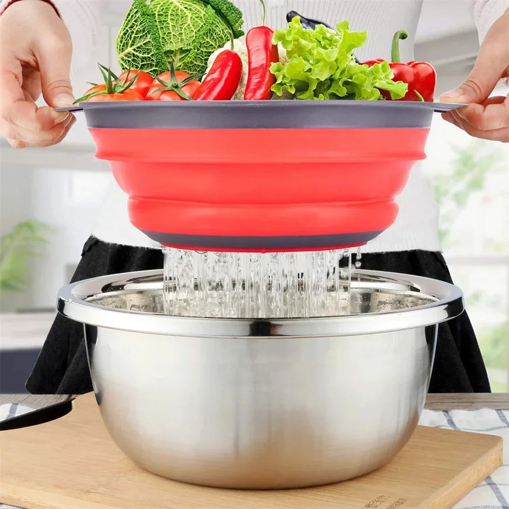 Round Collapsible Colander Silicone