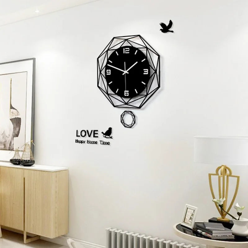 Polygonal Swinging Wall Clock