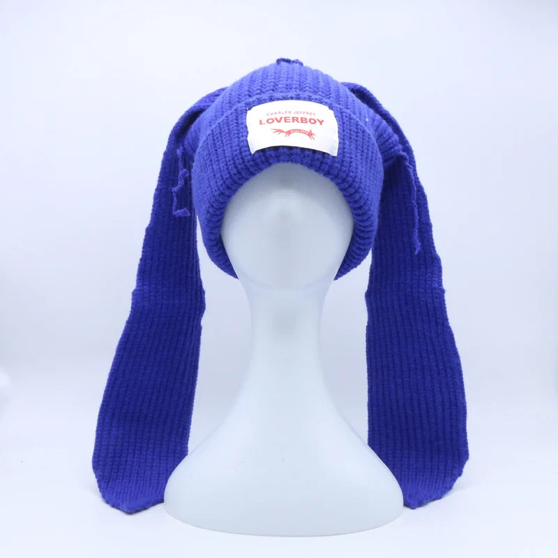 Long fox Ears Knitted Hat