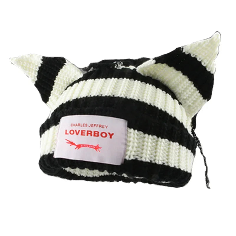 Long fox Ears Knitted Hat