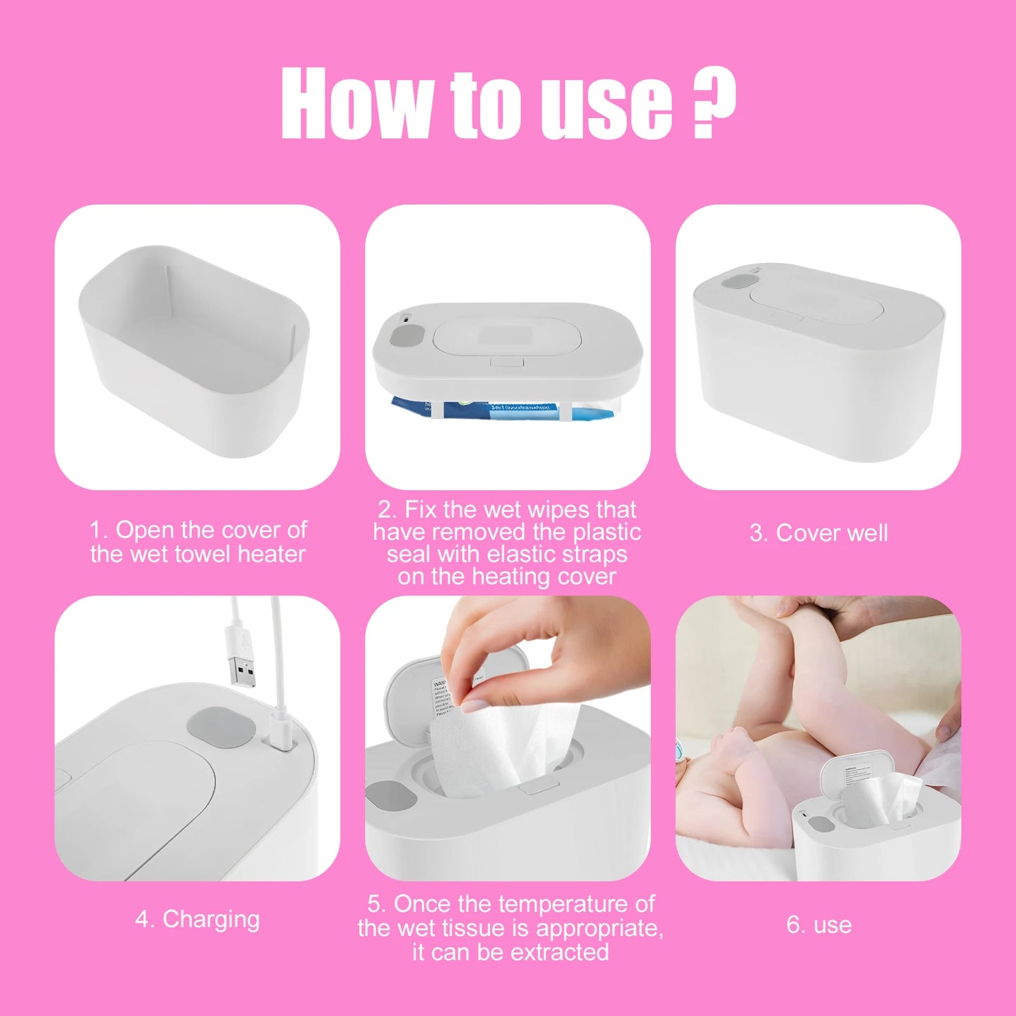 USB Baby Wipe Warmer LED Light