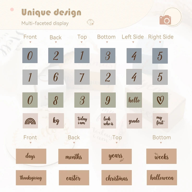 Handcrafted wooden milestone cards for baby photography – Winnebaby