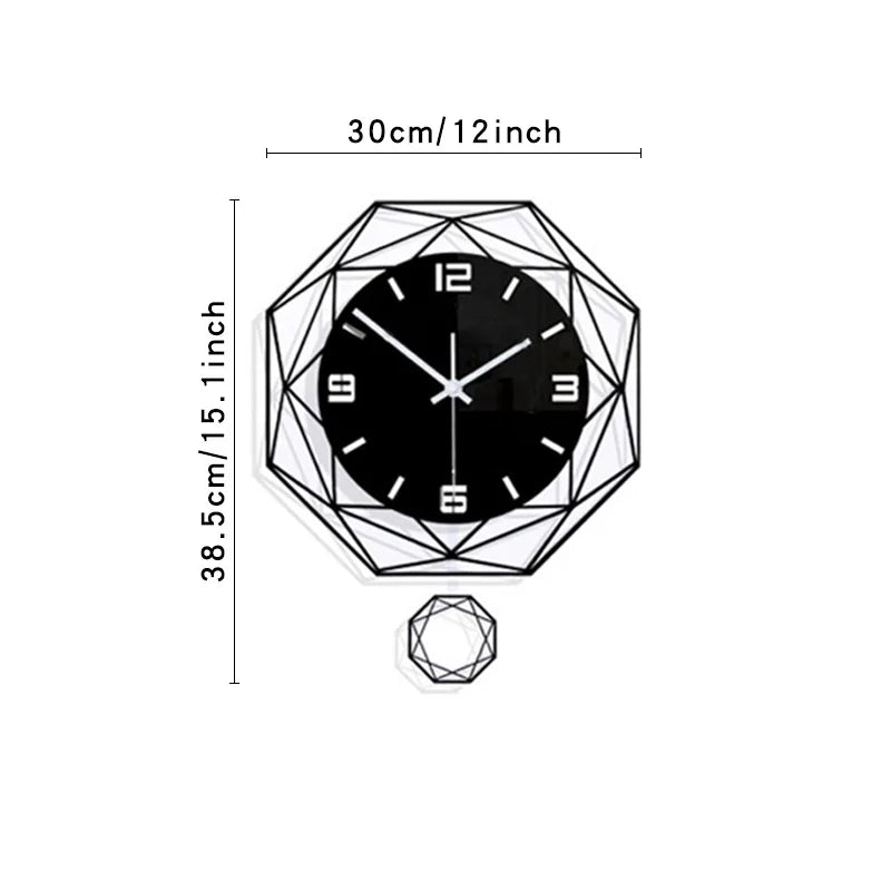 Polygonal Swinging Wall Clock