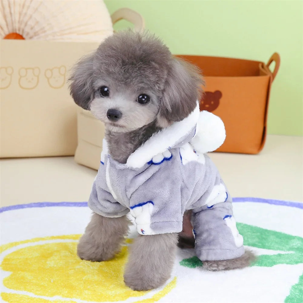 Hooded Fleece Puppy Dog Pajamas