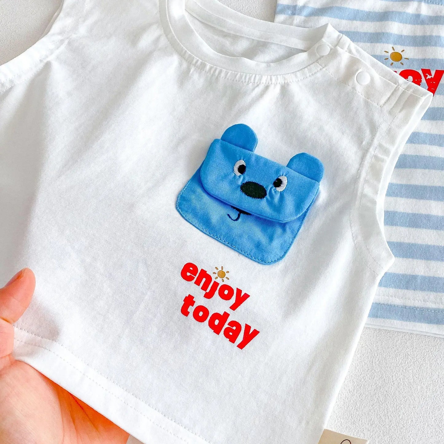 Summer Baby Clothing Set Striped Vest