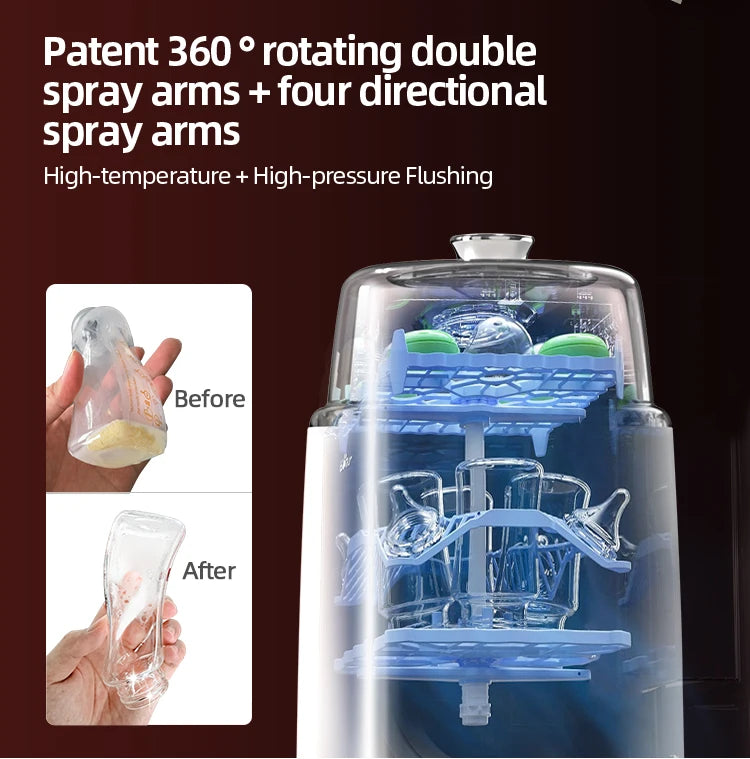 Oem Odm 530w Baby Bottle Sterilizers Baby Bottle Washer Machine Baby Dishwasher