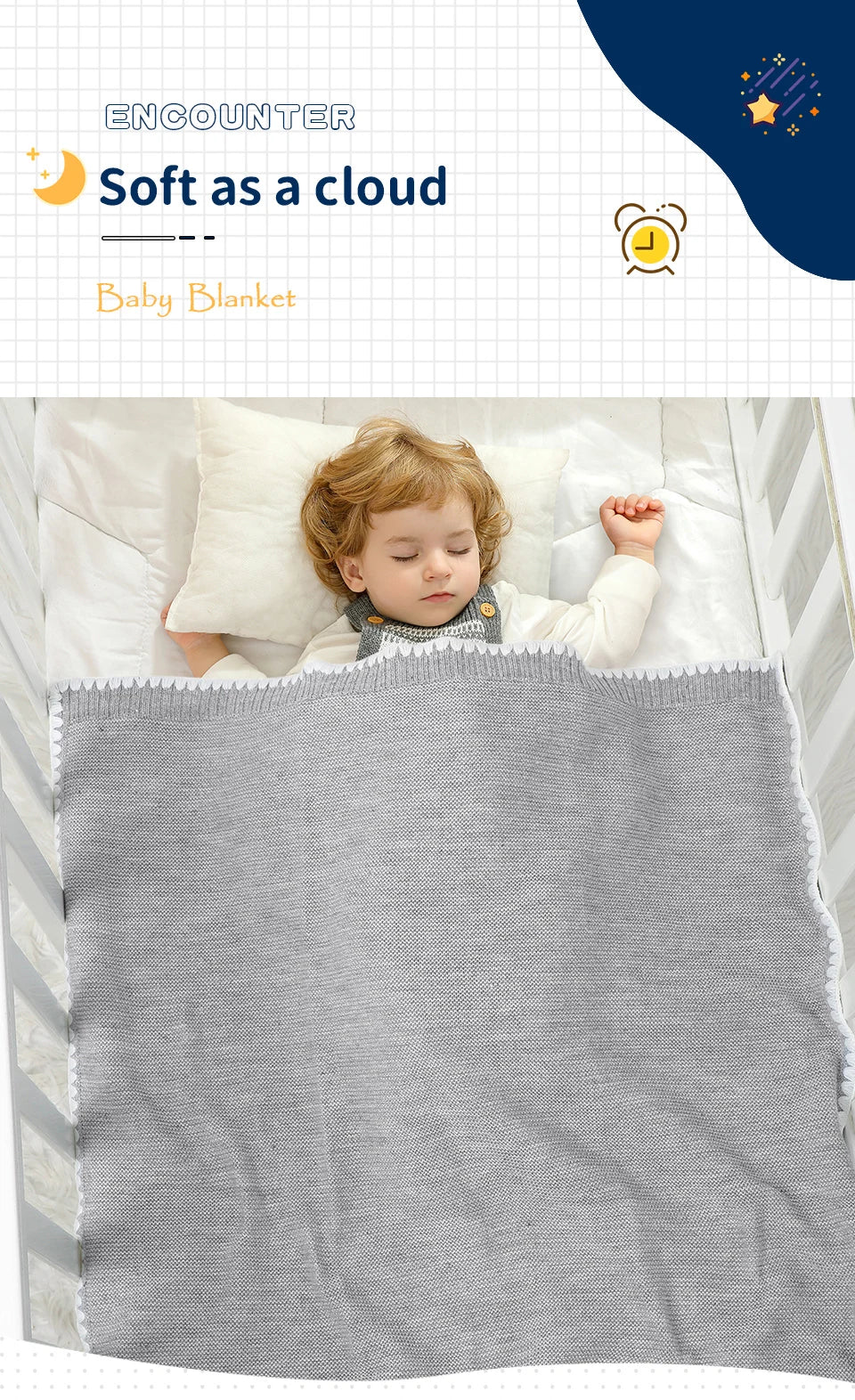 Solid Baby Receiving Blankets for Girl & Boy