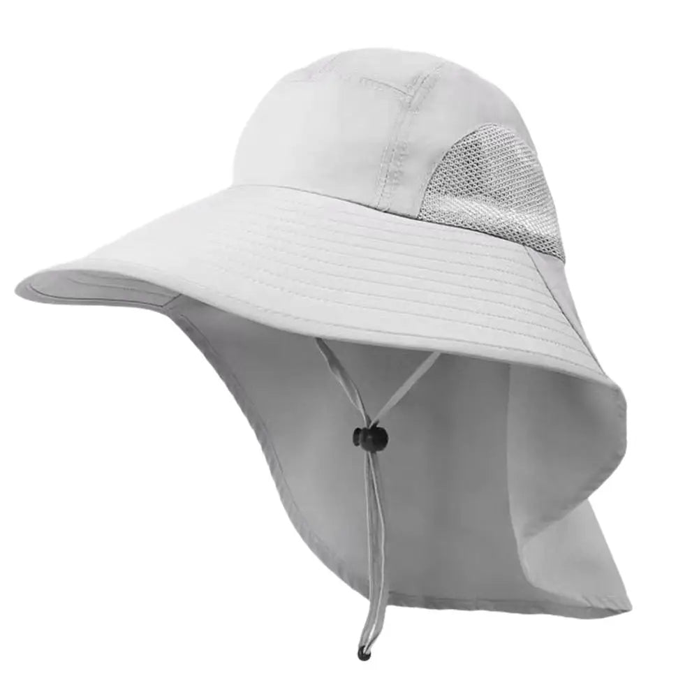 Wide Brim Sun Hat with Neck Flap