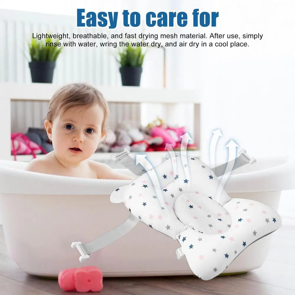 New born Bath Cushion Adjustable Foldable Bathtub