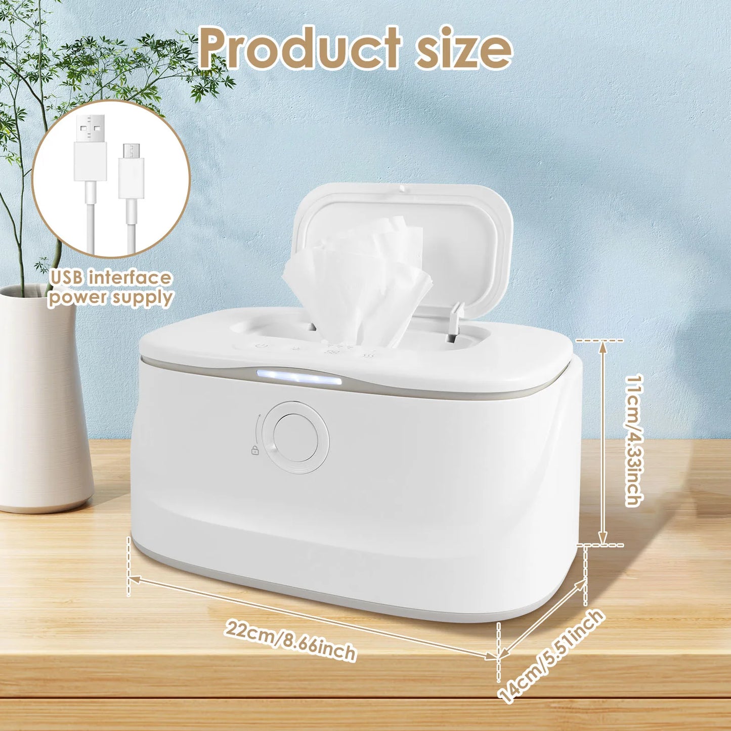 USB Baby Wipe Warmer LED Light