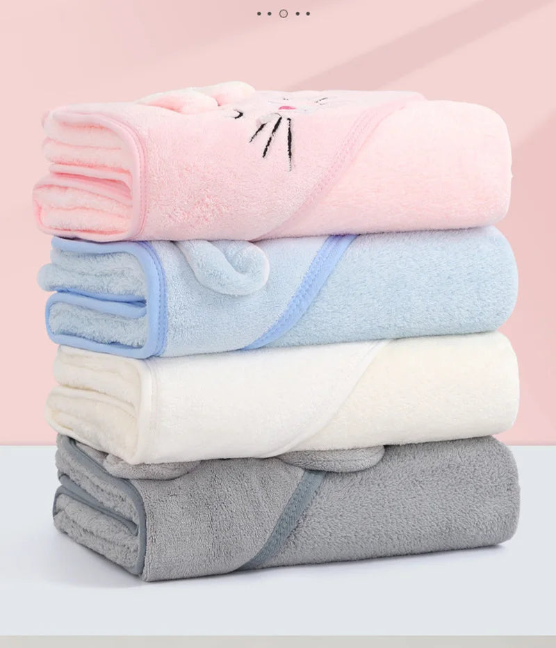 Baby Bath Towels Soft Newborn Hooded Towel