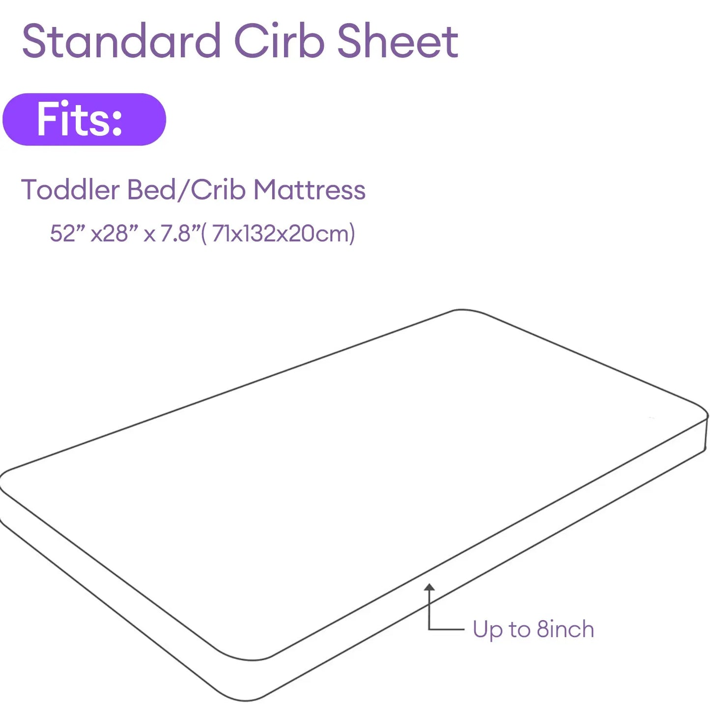 Solid Crib Fitted Sheet