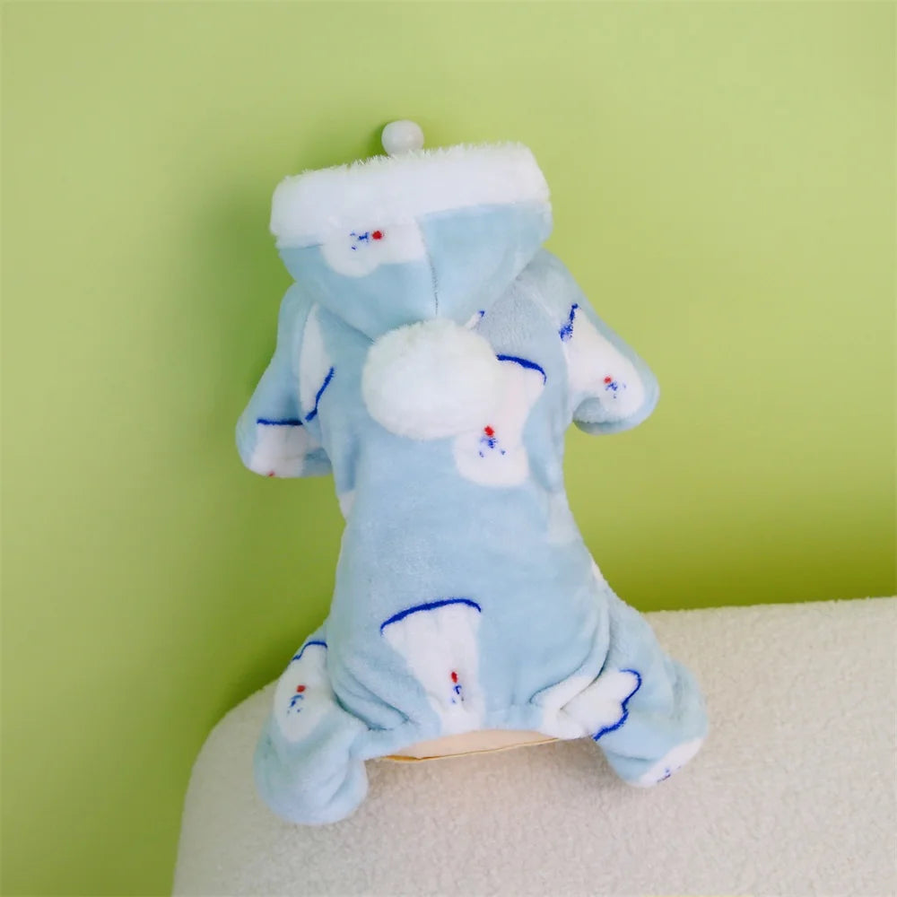 Hooded Fleece Puppy Dog Pajamas