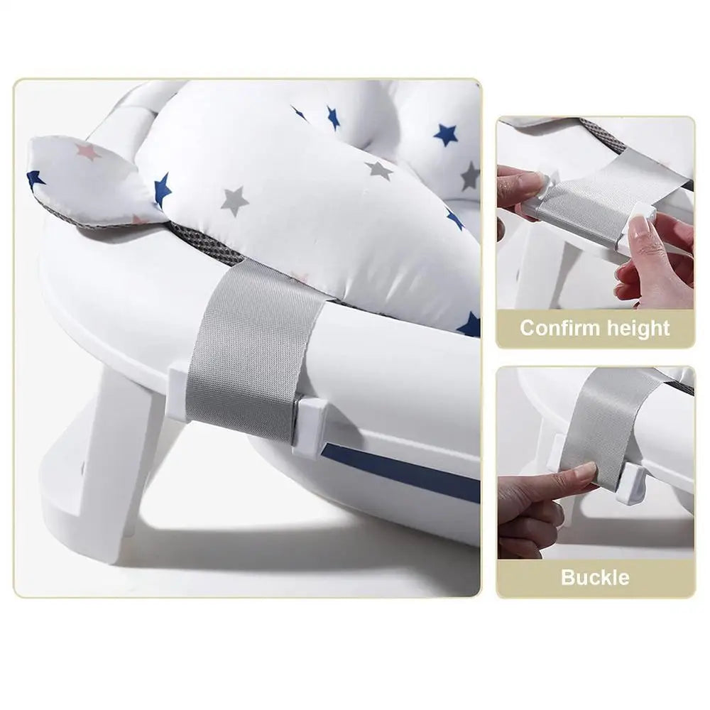 New born Bath Cushion Adjustable Foldable Bathtub