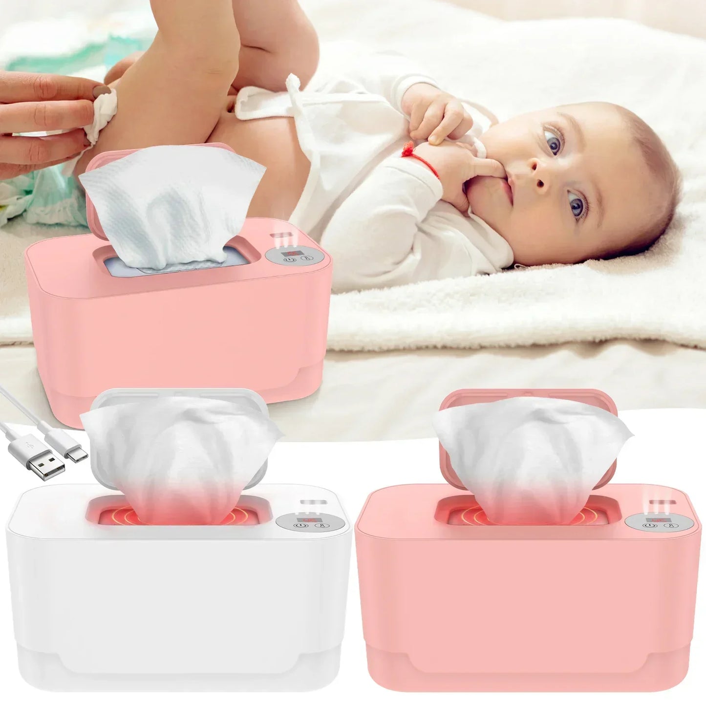 USB Baby Wipe Warmer Digital Display