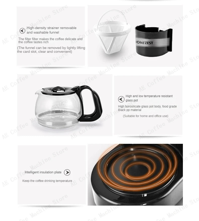 Household Small American Drip Coffee Maker