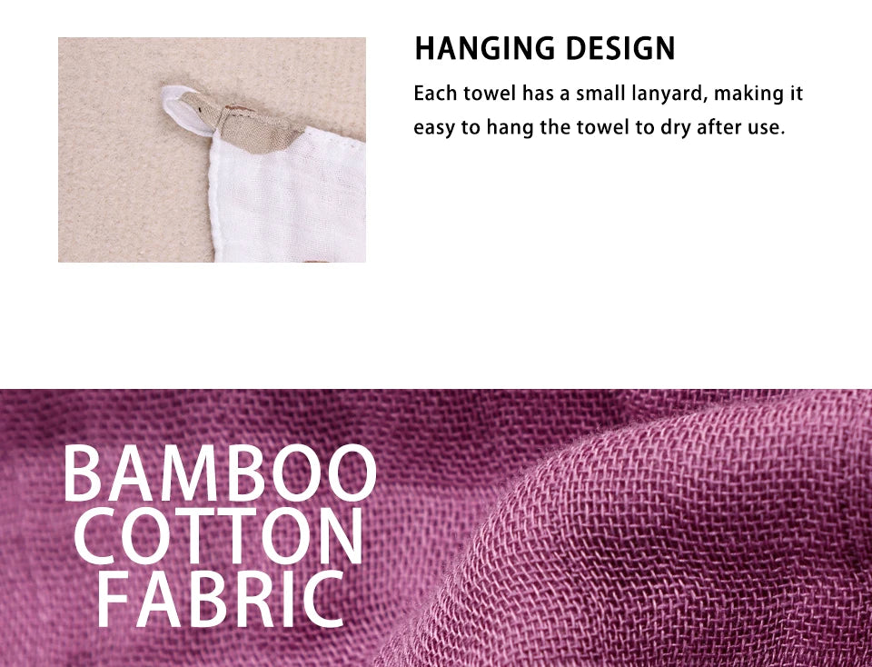 Bamboo Muslin Washcloths Face Towel
